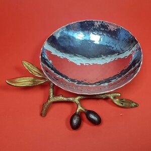Vintage Michael Aram Olive Branch Dish – Elegant Sculptural Tableware